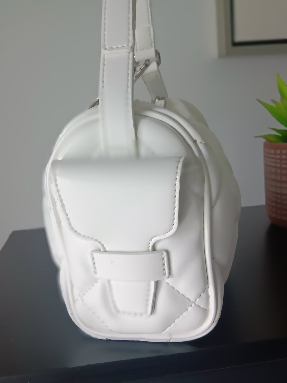& Other Stories White Quilted Mini Crossbody Bag